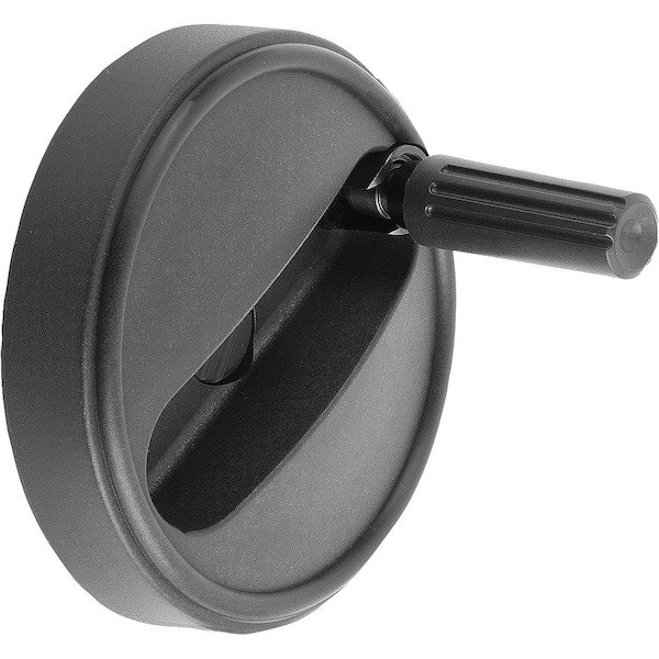 Kipp Handwheel D1=100, Reamed Hole D2=10H7, W.Transv.Bore D7=M06, Size:2, Plastic, Comp: Plastic, K0259.2100106 - main